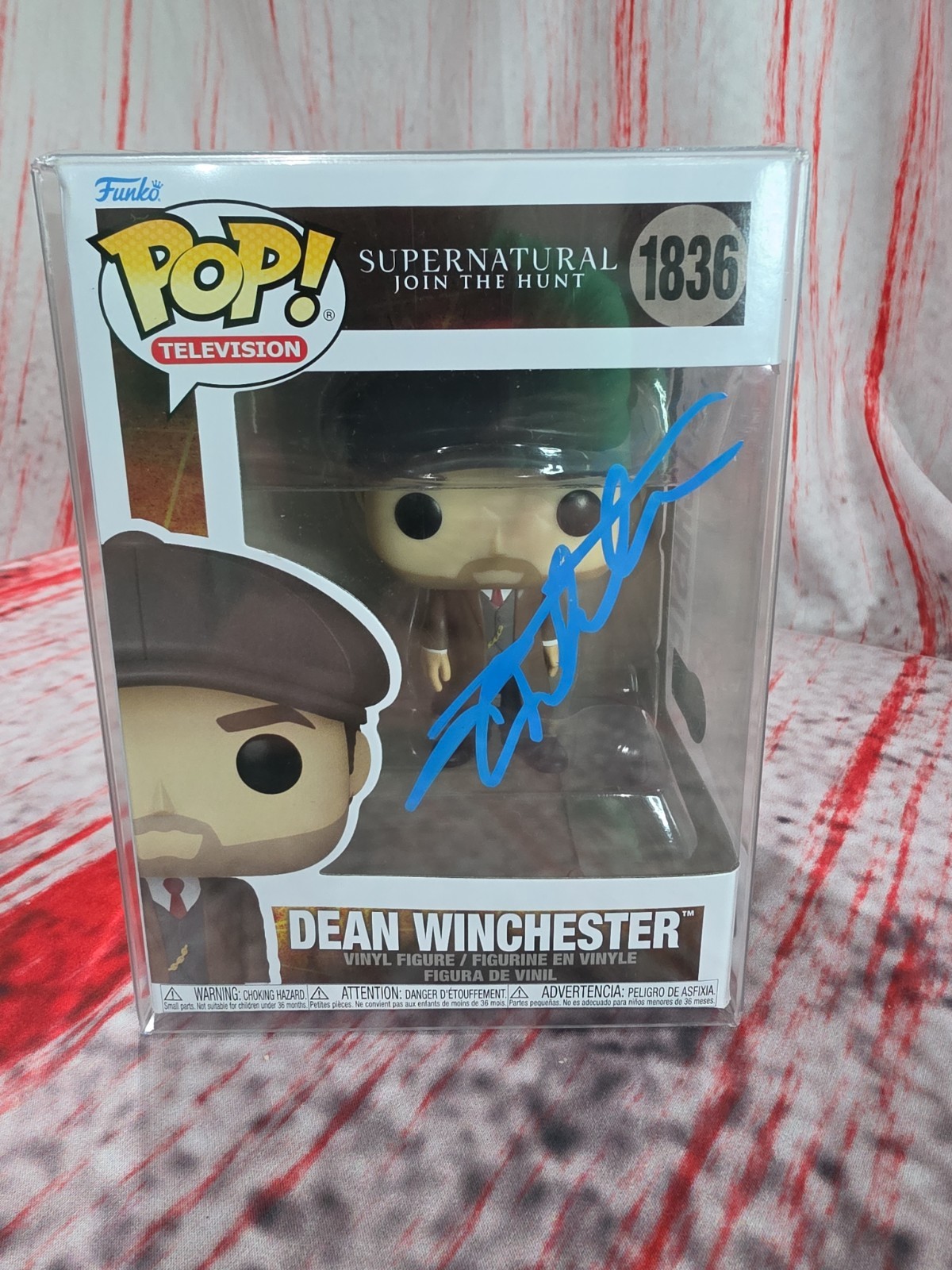 Jensen Ackles Signed Dean Winchester Funko With Protector And Beckett Witnessed Jensen Ackles Signed Dean Winchester Funko With Protector And Beckett Witnessed