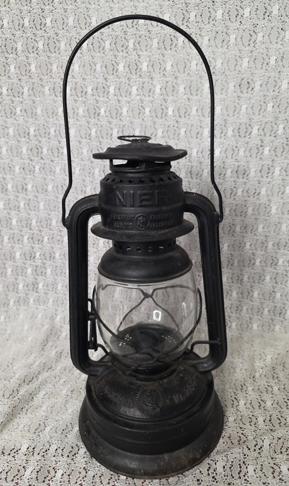 Antique German Nier No. 280 Feuerhand Fire Lantern READ