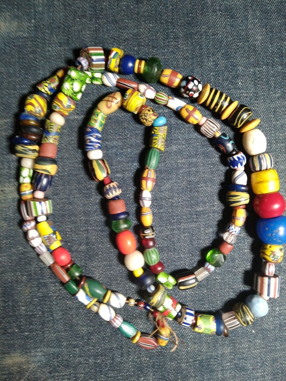Large Strand Of Mixed venetian Trade Beads
