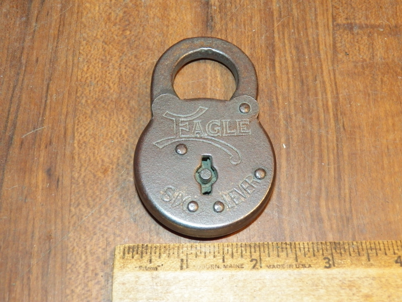 Vintage EAGLE Six Lever Padlock - No Key