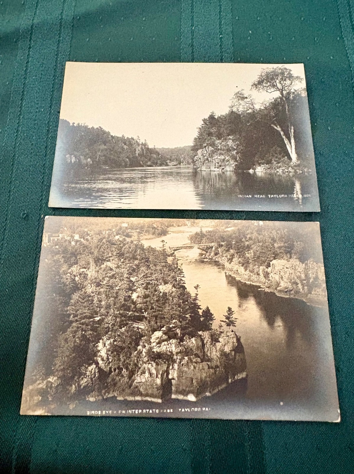 2 VINTAGE RIVER SCENE POSTCARDS -TAYLOR FALLS, MINNESOTA MN- 2 VINTAGE RIVER SCENE POSTCARDS -TAYLOR FALLS, MINNESOTA MN-