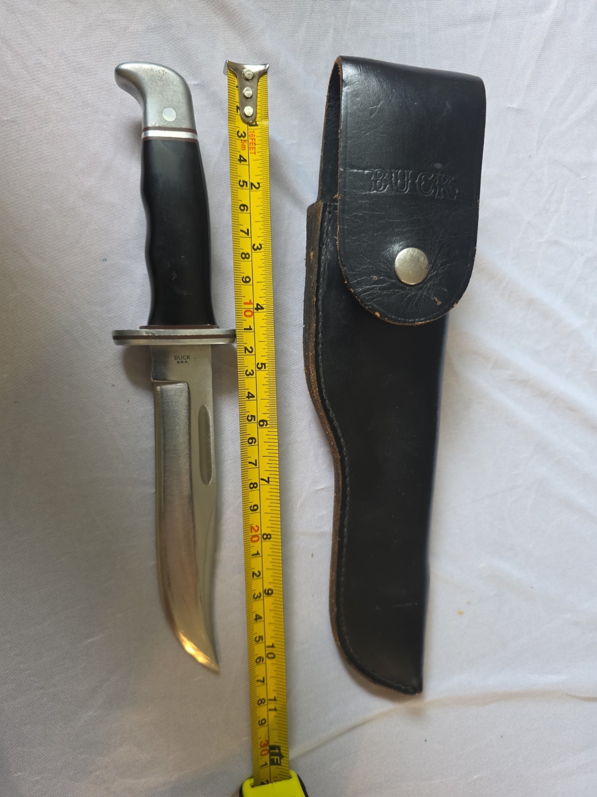 Vintage 1967-1972 2 Line Inverted Buck 119 440-C Orig Sheath USA