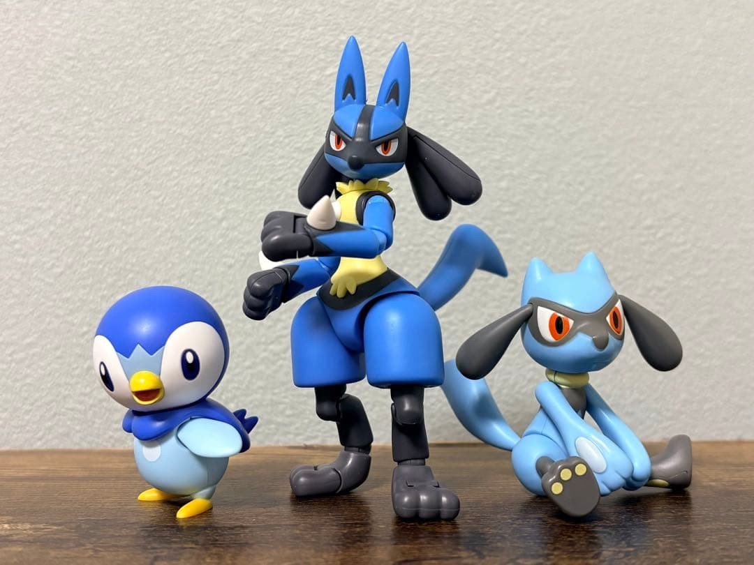Pokemon Blokees Piplup Riolu Lucario Figure Set 3 Collectible 15+ Pokemon Blokees Piplup Riolu Lucario Figure Set 3 Collectible 15+