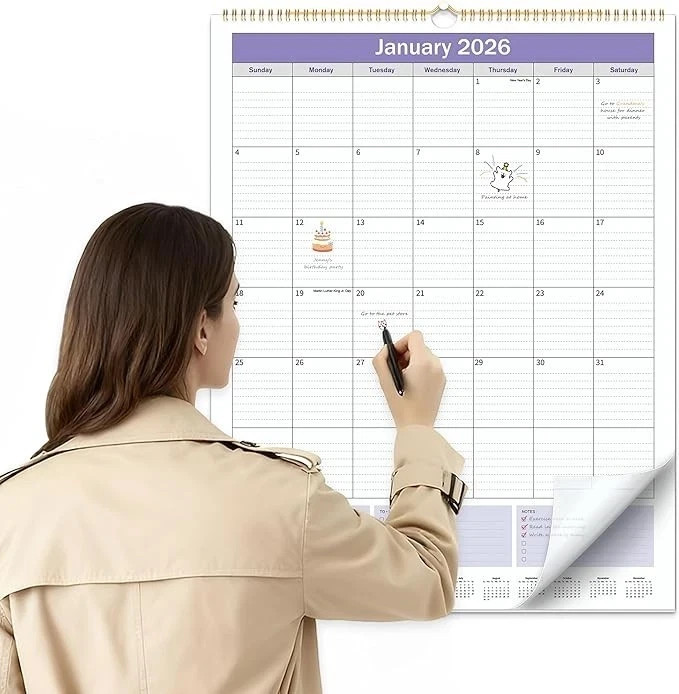 Large Wall Calendar 2026-2027, 22\ Large Wall Calendar 2026-2027, 22\