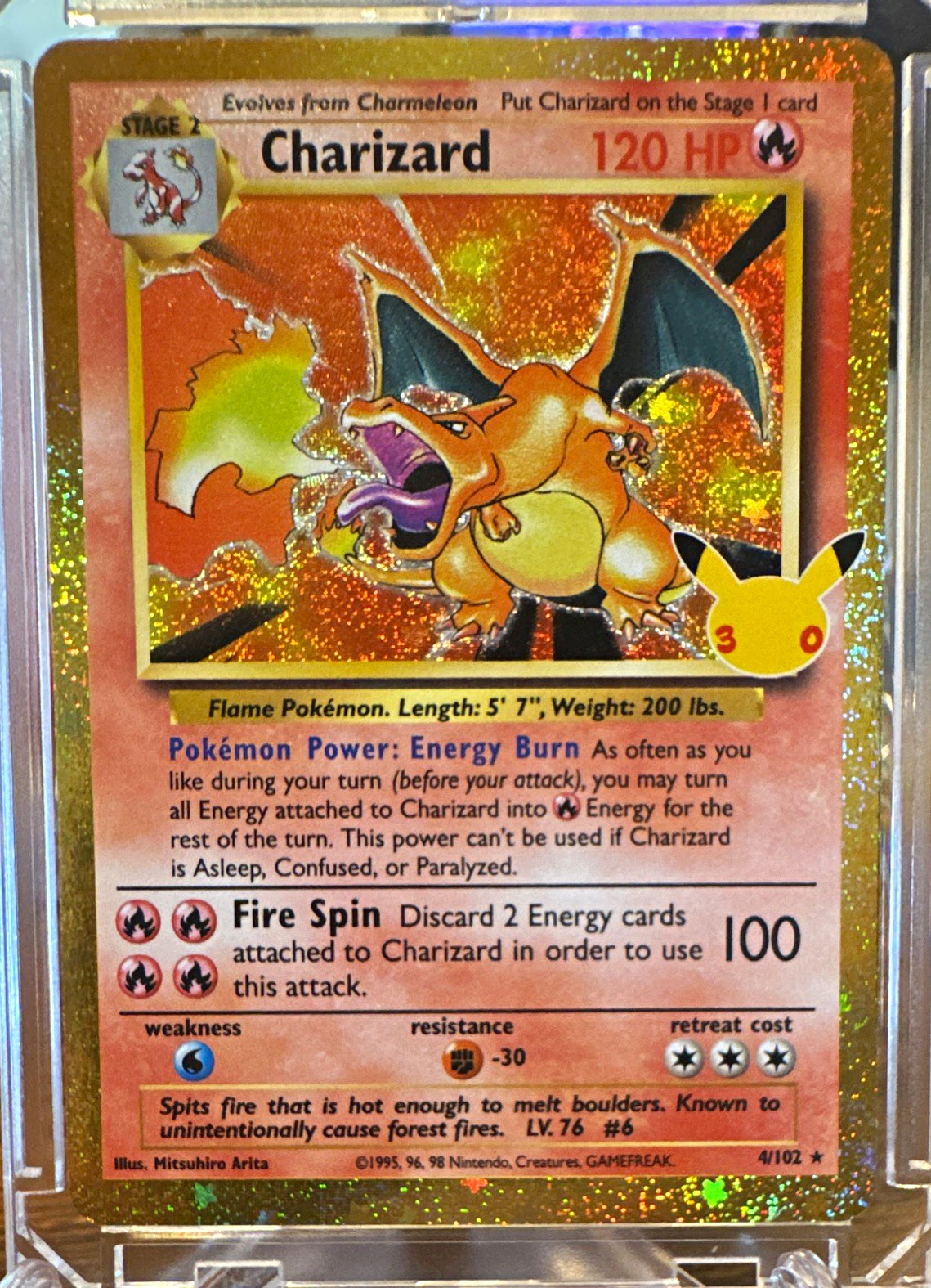 Pokémon 2026 30th anniversary Charizard #4/102 Trading Card English