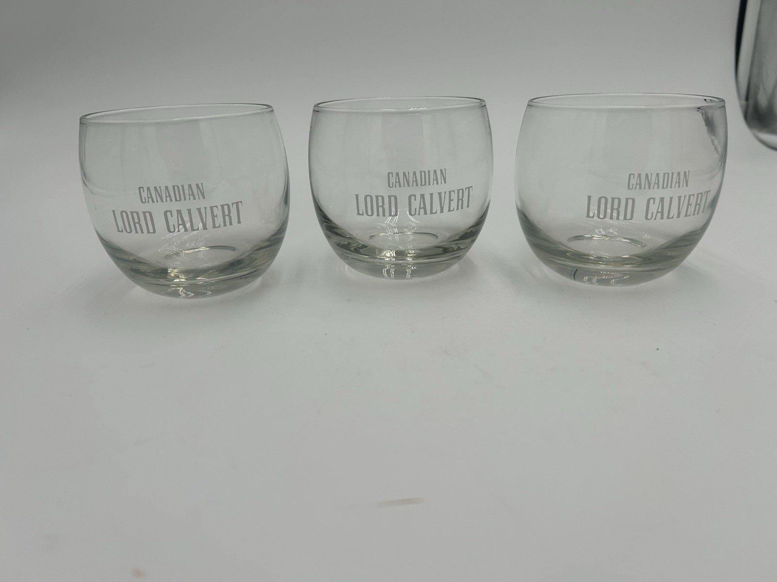 3 Canadian Lord CALVERT WHISKEY WHISKY ROCKS GLASSES