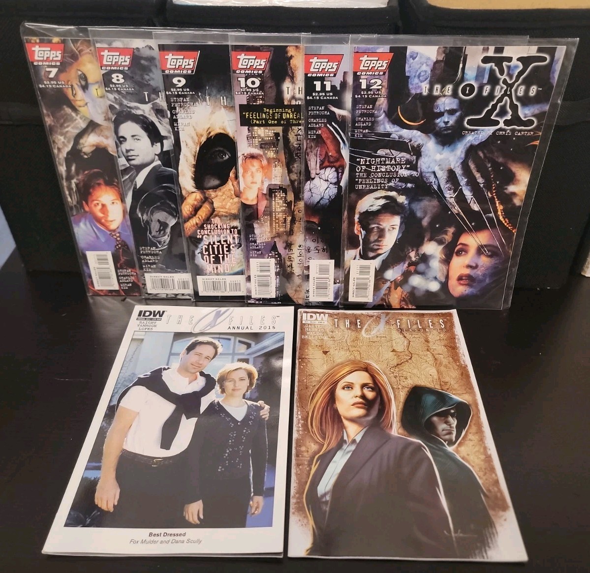 Lot of 8 X-Files Comics Topps 7 8 9 10 11 12 Full Run IDW Annual 2015 NM PICS