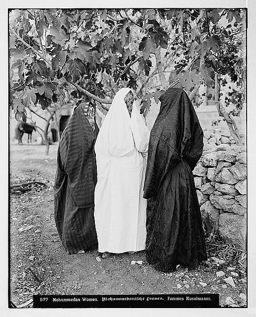 Photo:Jerusalem Palestine 1900s Veiled Muslim Women American Colony Photo
