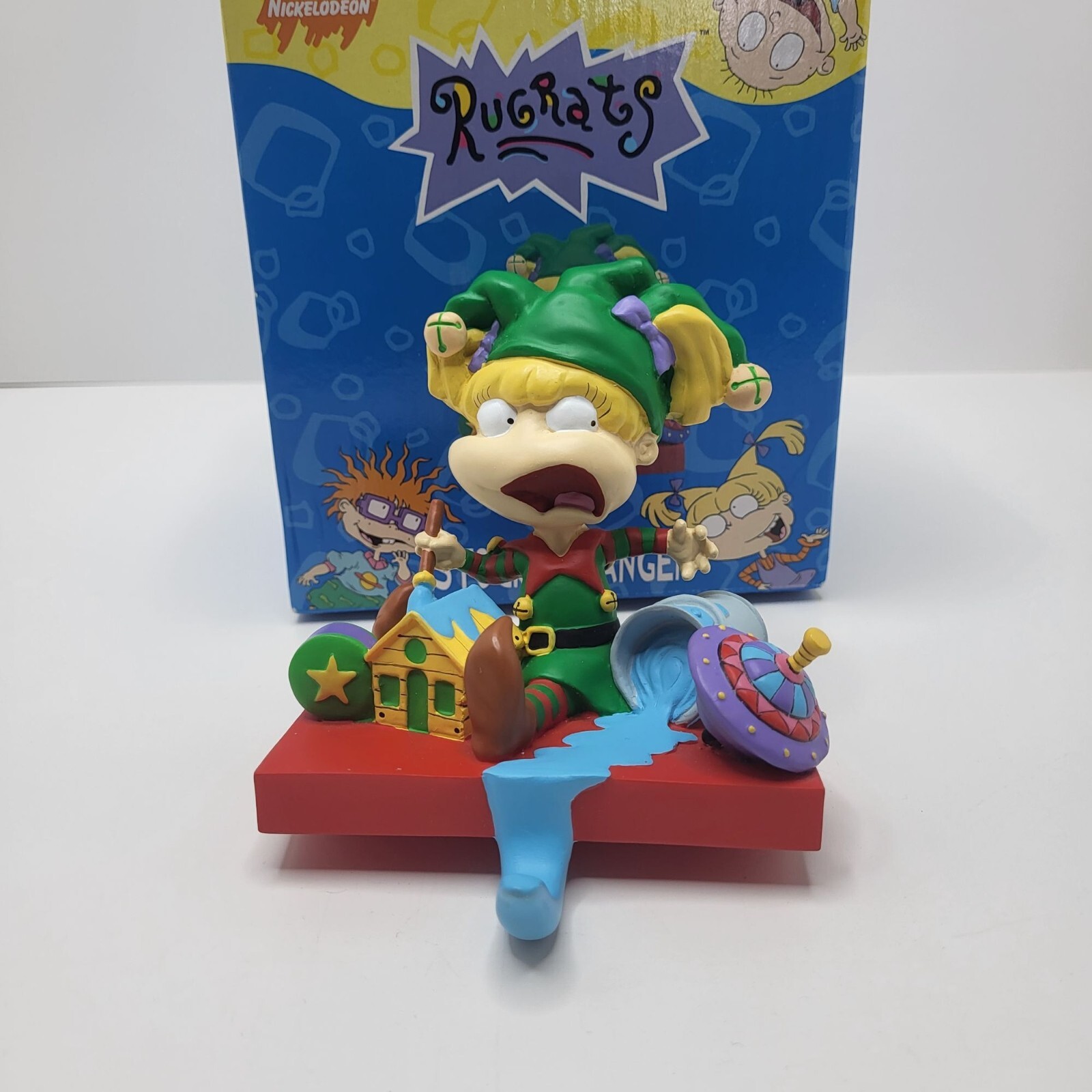 Rugrats Angelica Christmas Stocking Hanger Nickelodeon Cartoons w/Original