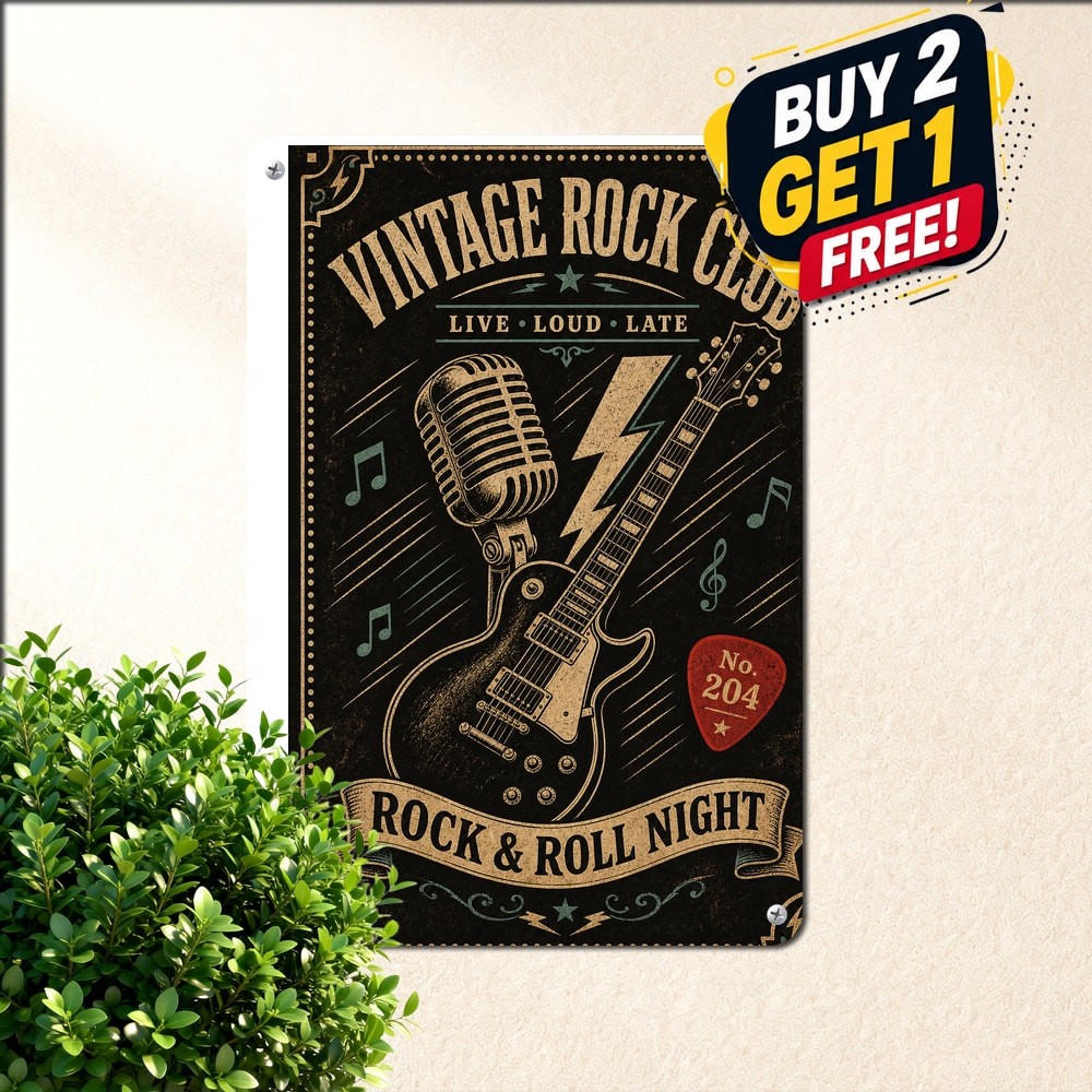 Aerosmith Vintage Rock Roll Band Tin Sign Classic Music Legend Fan Wall Plaque