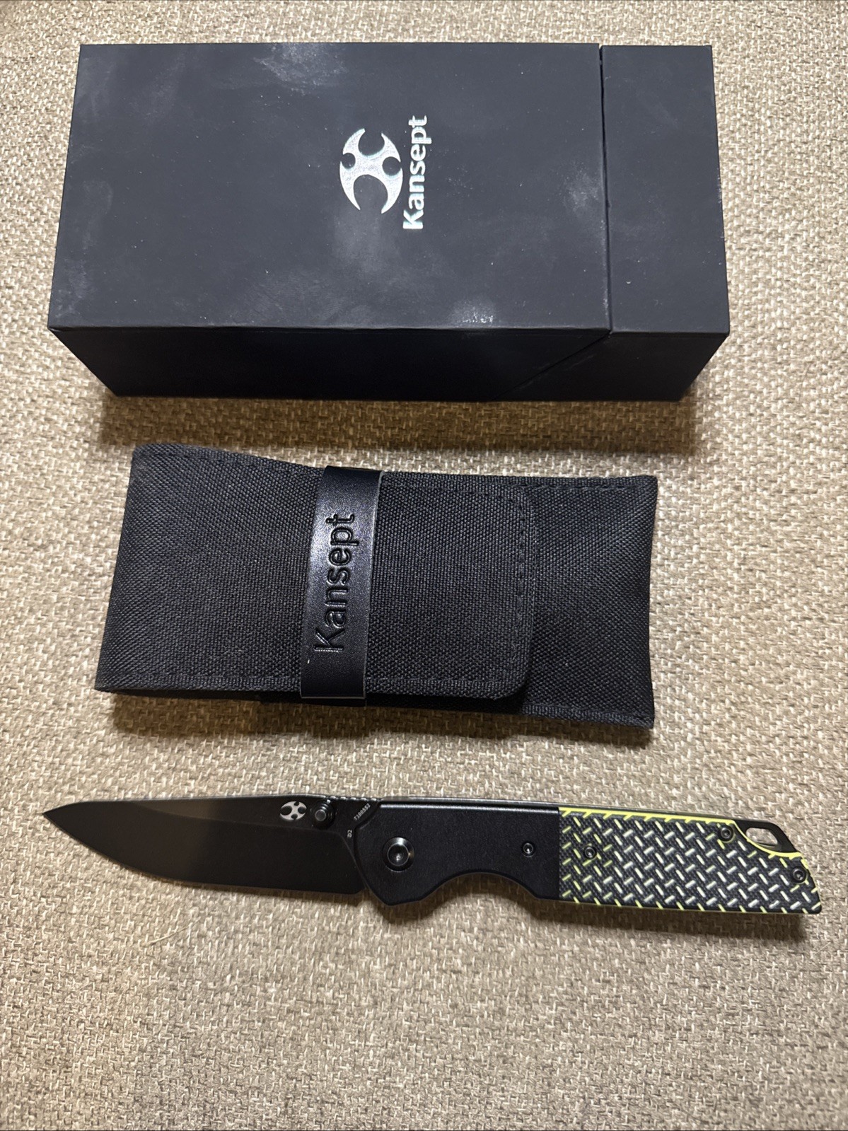 Kansept Knives Warrior Folding Knife 3.5 D2 Tool Steel Blade G10/Aluminum Handle
