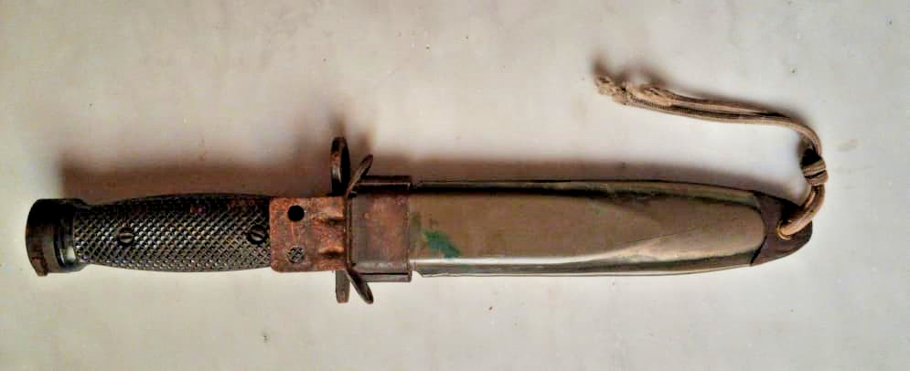 Rare Original US M7 MILITARY COMBAT KNIFE Bayonet USM8A1 Scabbard