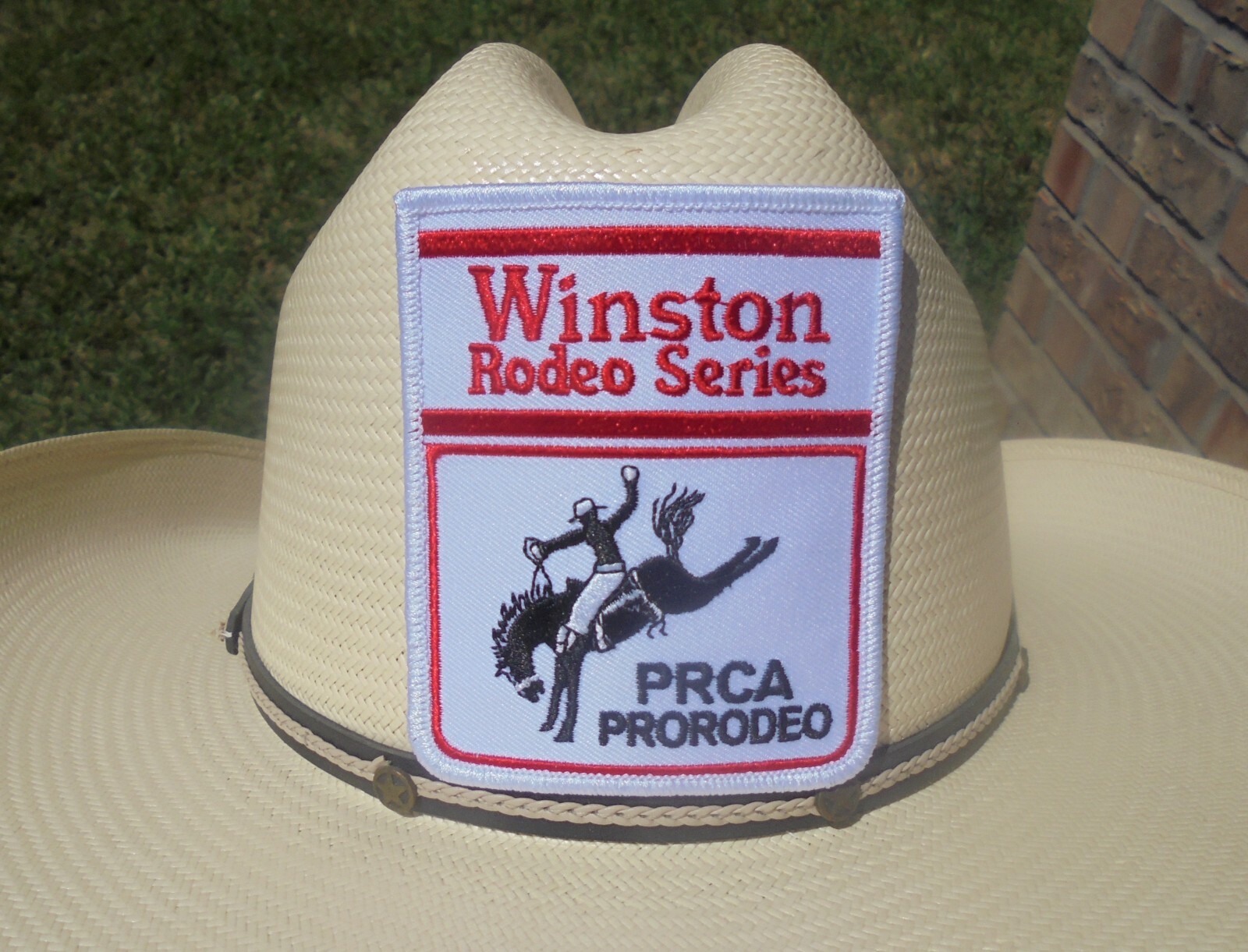 BIG W PRO SERIES PRCA PRO-RODEO AHESIVE BACK CLOTH PATCH 3.5 BY 3\