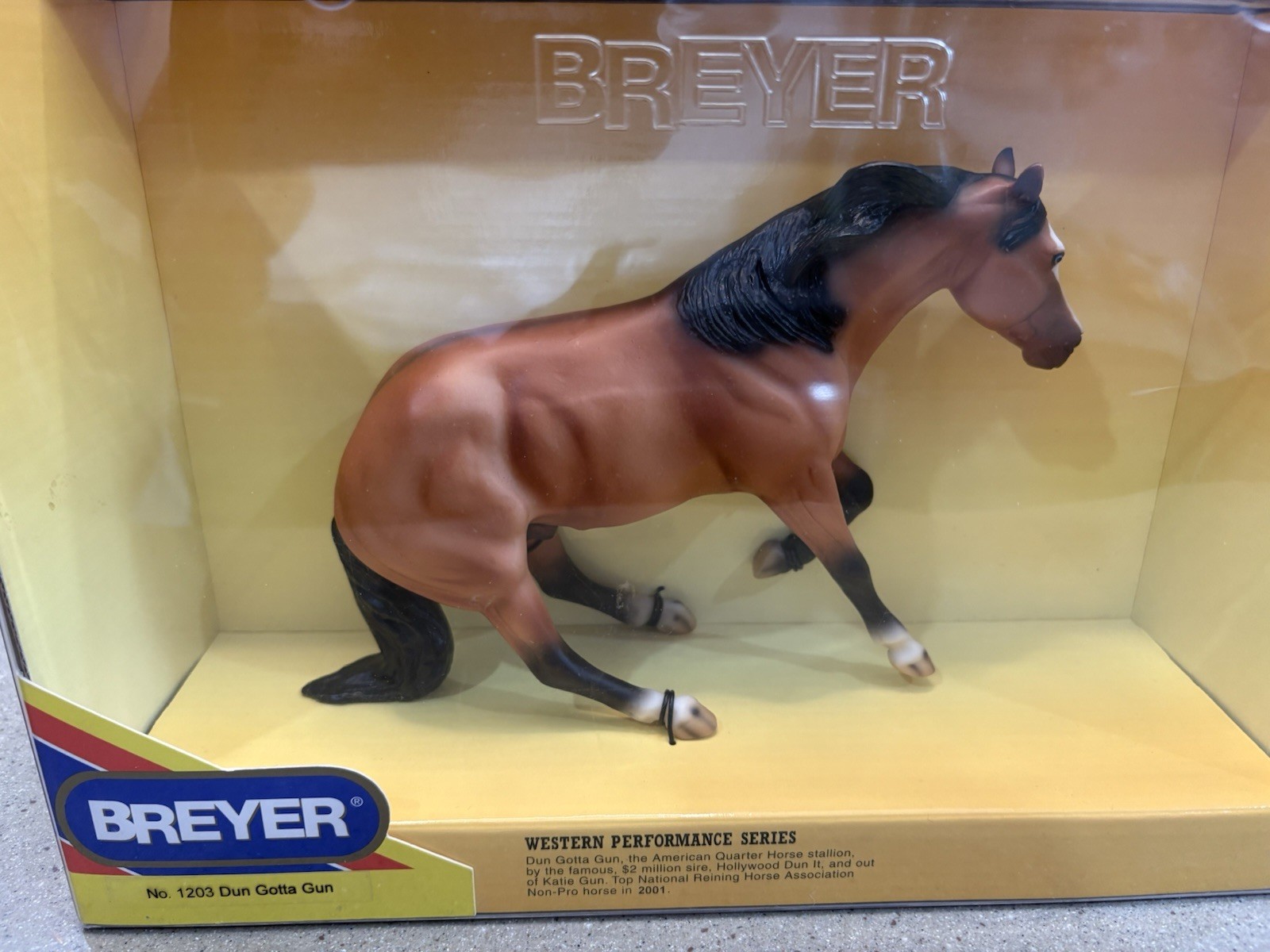 Classic Breyer American Quarter Horse #1203 Dun Gotta Gun Reining Stallion
