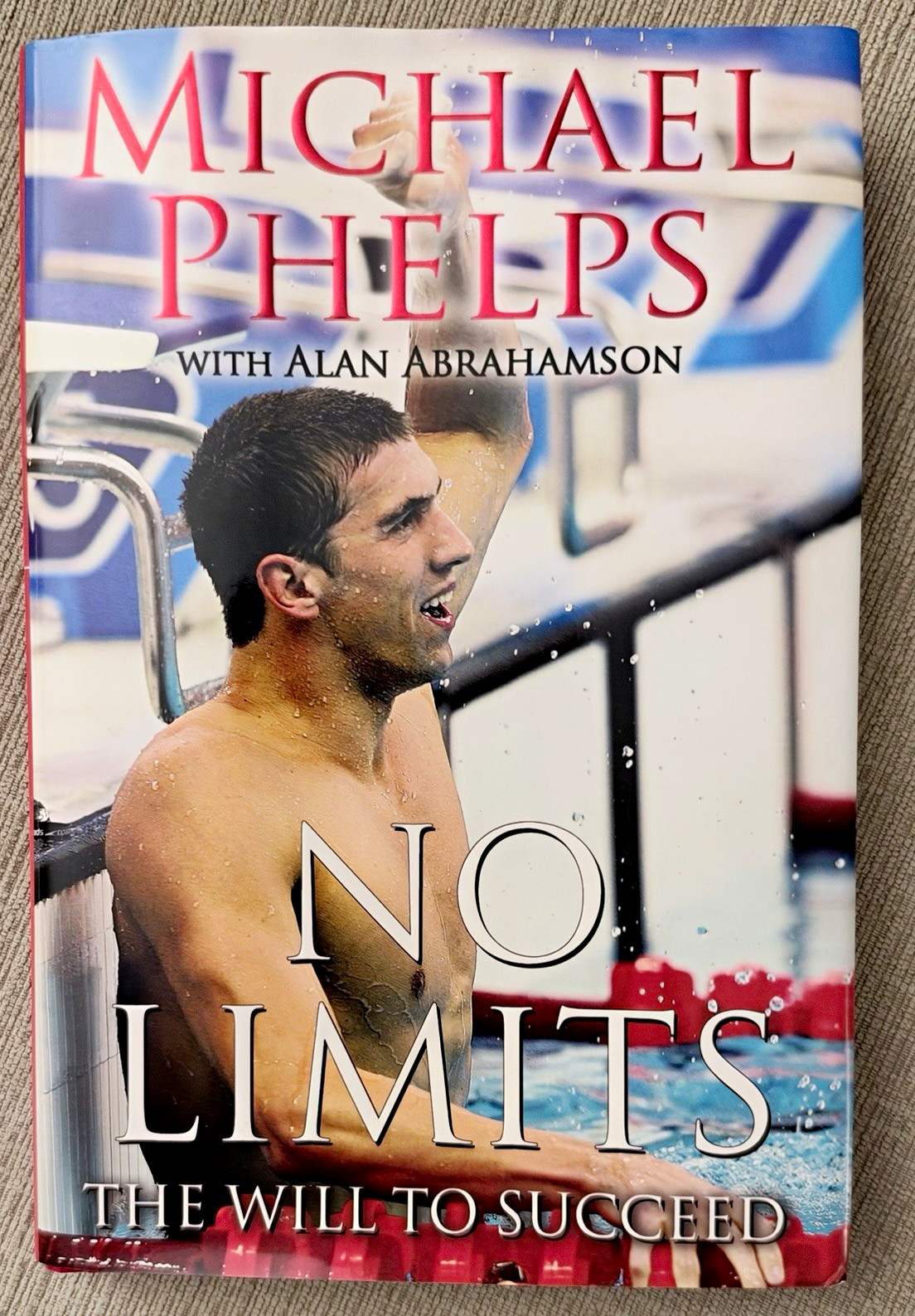 Michael Phelps Signed Book No Limits: The Will to Succeed Swimming