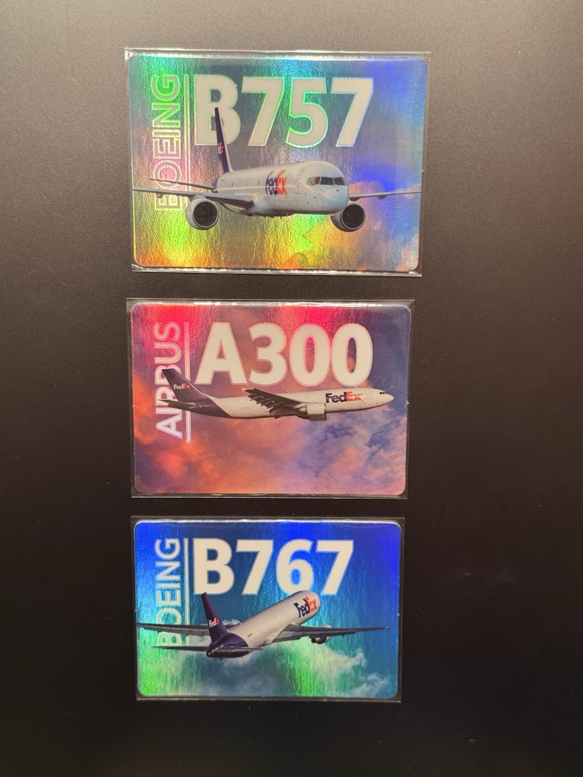 FedEx Official Aircraft Trading Cards - Extremely Rare B757, A300, B767
