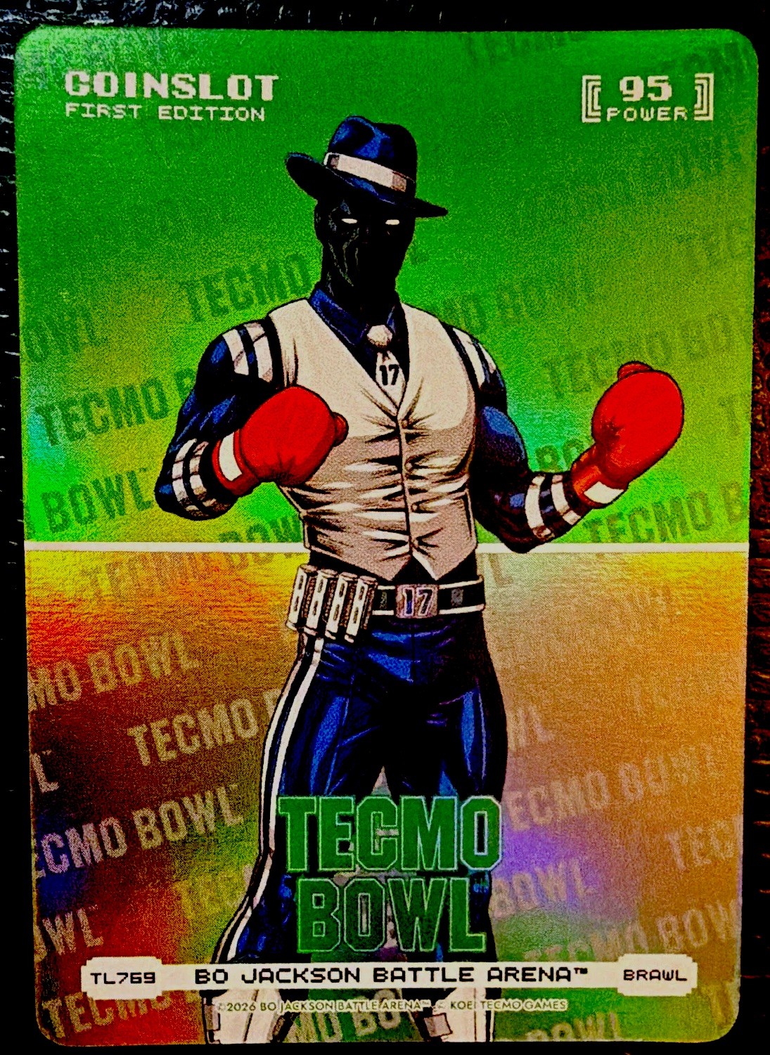 Coinslot Tecmo Bowl Bo Jackson Battle Arena Coinslot Tecmo Logo Brawl #TL769
