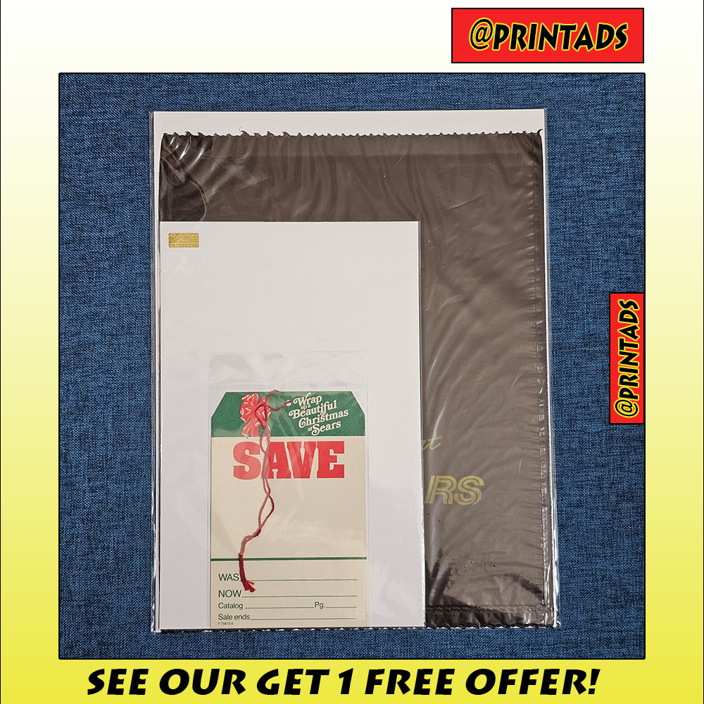 1960\'s Sears Unused Store Sign + 1980\'s Bag - Supplies Are Limited Ultra Rare