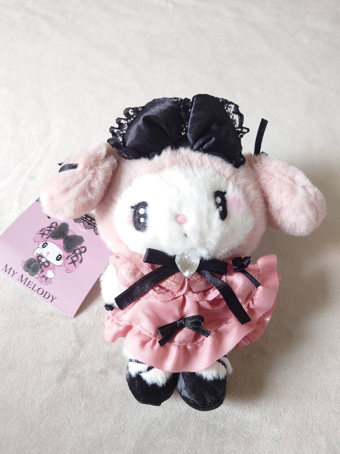 Sanrio Japan Plush Doll Midnight Melokuro My Melody Mascot holder NEW