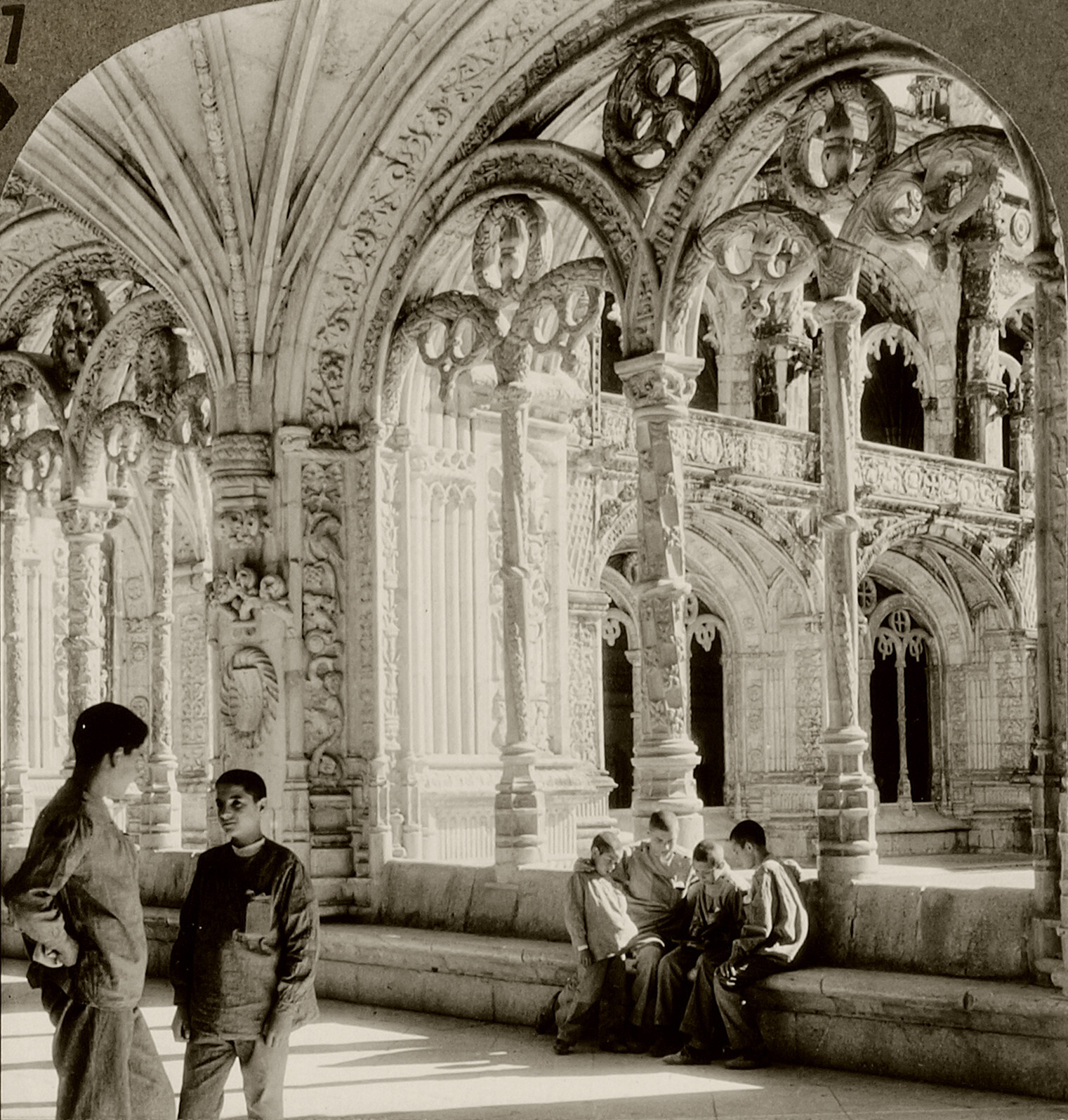 Keystone Stereoview Sao Jeronymo Monastery, Portugal Rare 1200 Card Set #497 T2