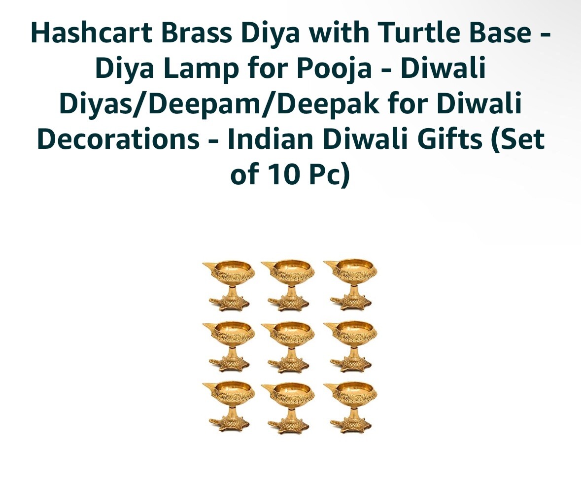 10 PACK OF HASHCART BRASS DIYA WITH TURTLE BASE - DIYA LAMP 10 PACK OF HASHCART BRASS DIYA WITH TURTLE BASE - DIYA LAMP
