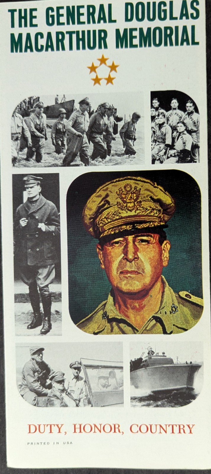 **VINTAGE 1966 GENERAL DOUGLAS MACARTHUR MEMORIAL SOUVENIR PAMPHLET**