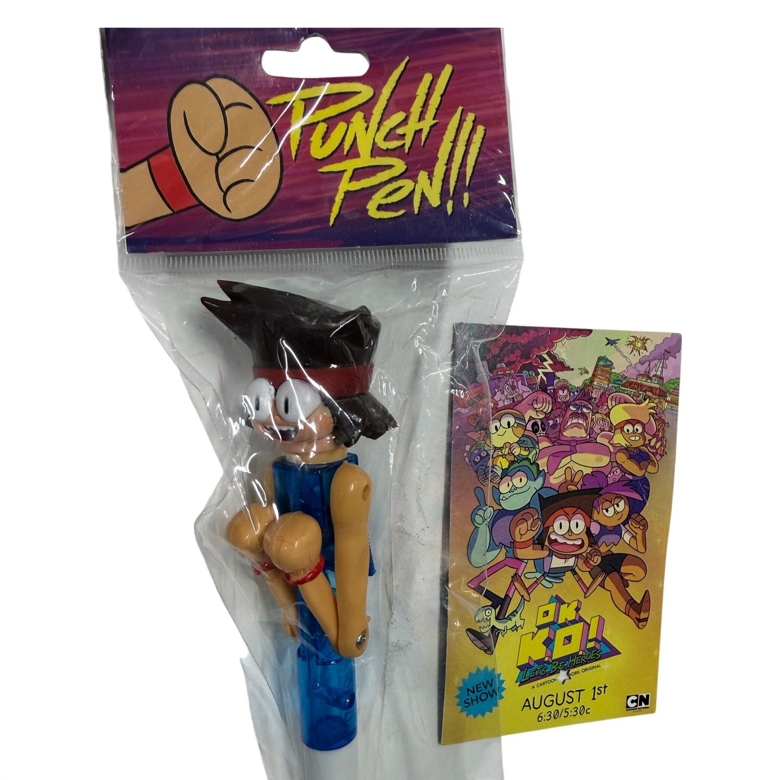 Cartoon Network OK K.O. Let's Be Heroes Punch Pen & Promo Postcard New Sealed