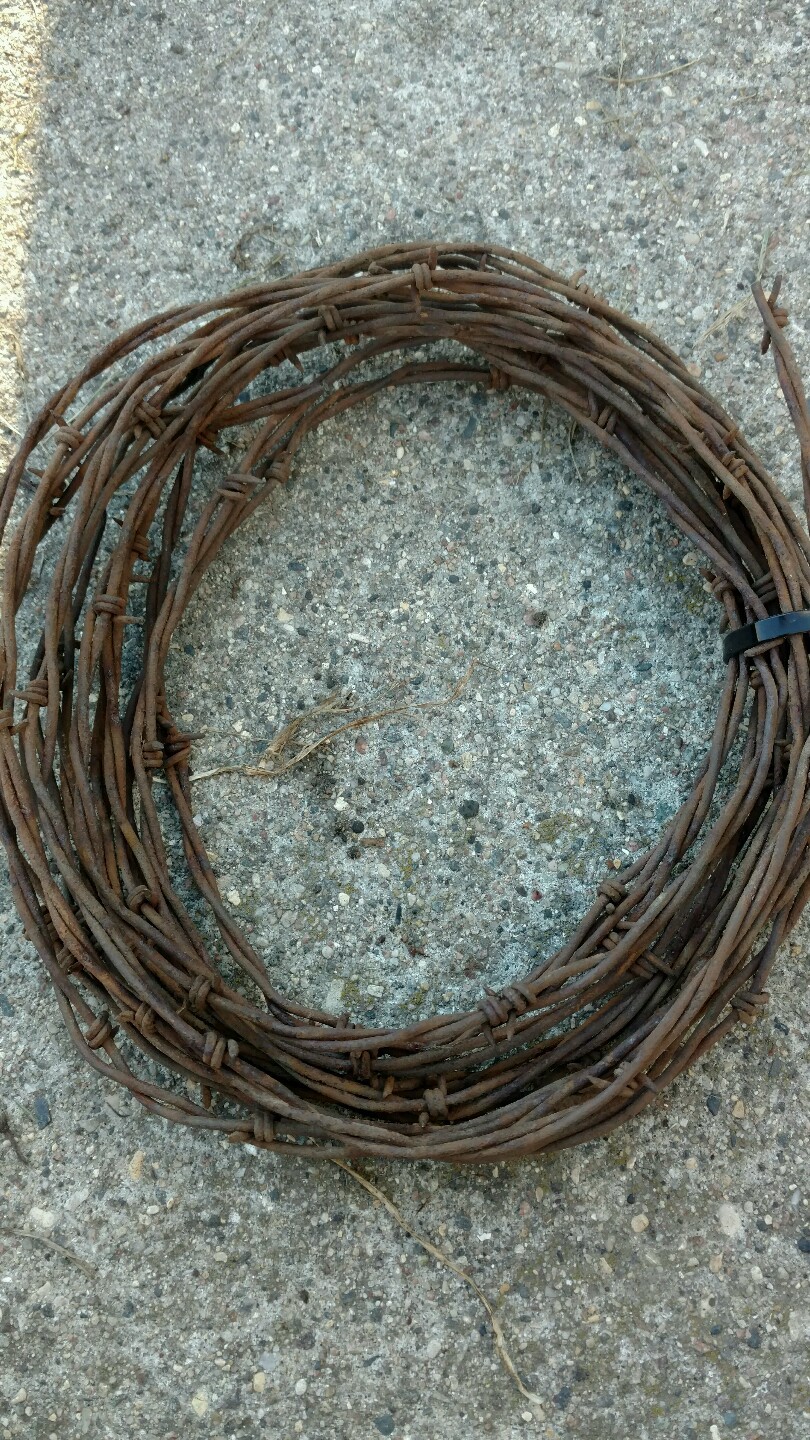 Vintage Barb Wire Rusty Two- 10 Foot Rolls  20 Feet . Real Very Sharp Barb Wire