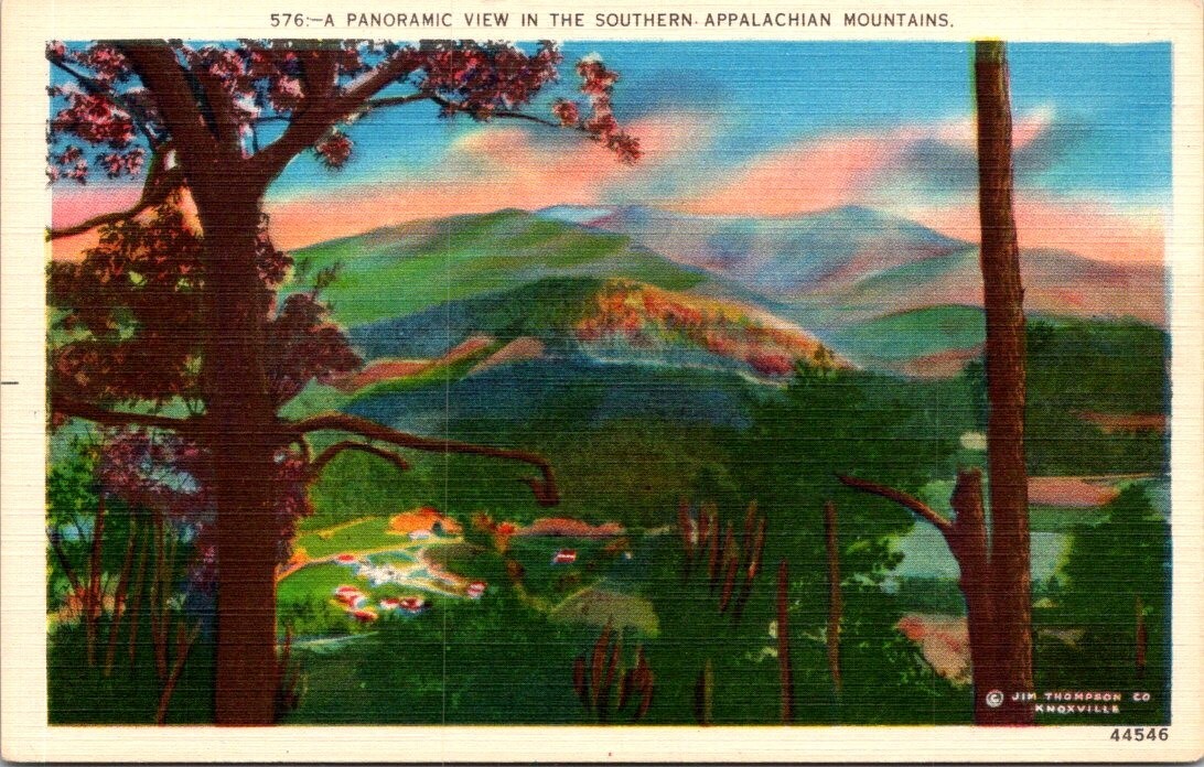 postcard Panoramic View in the Southern Appalachian Mountains 2690