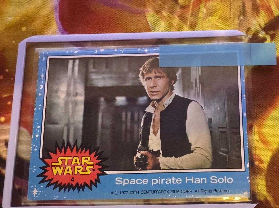 Topps Star Wars 1977 Blue Series 1 Card #4 Han Solo Space - Very Rare