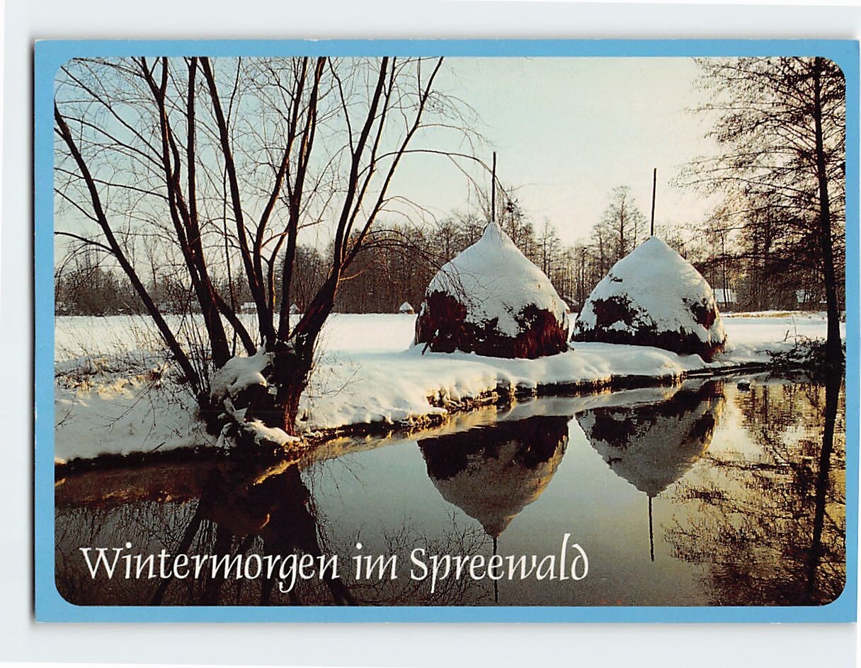 Postcard Wintermorgen im Spreewald Germany