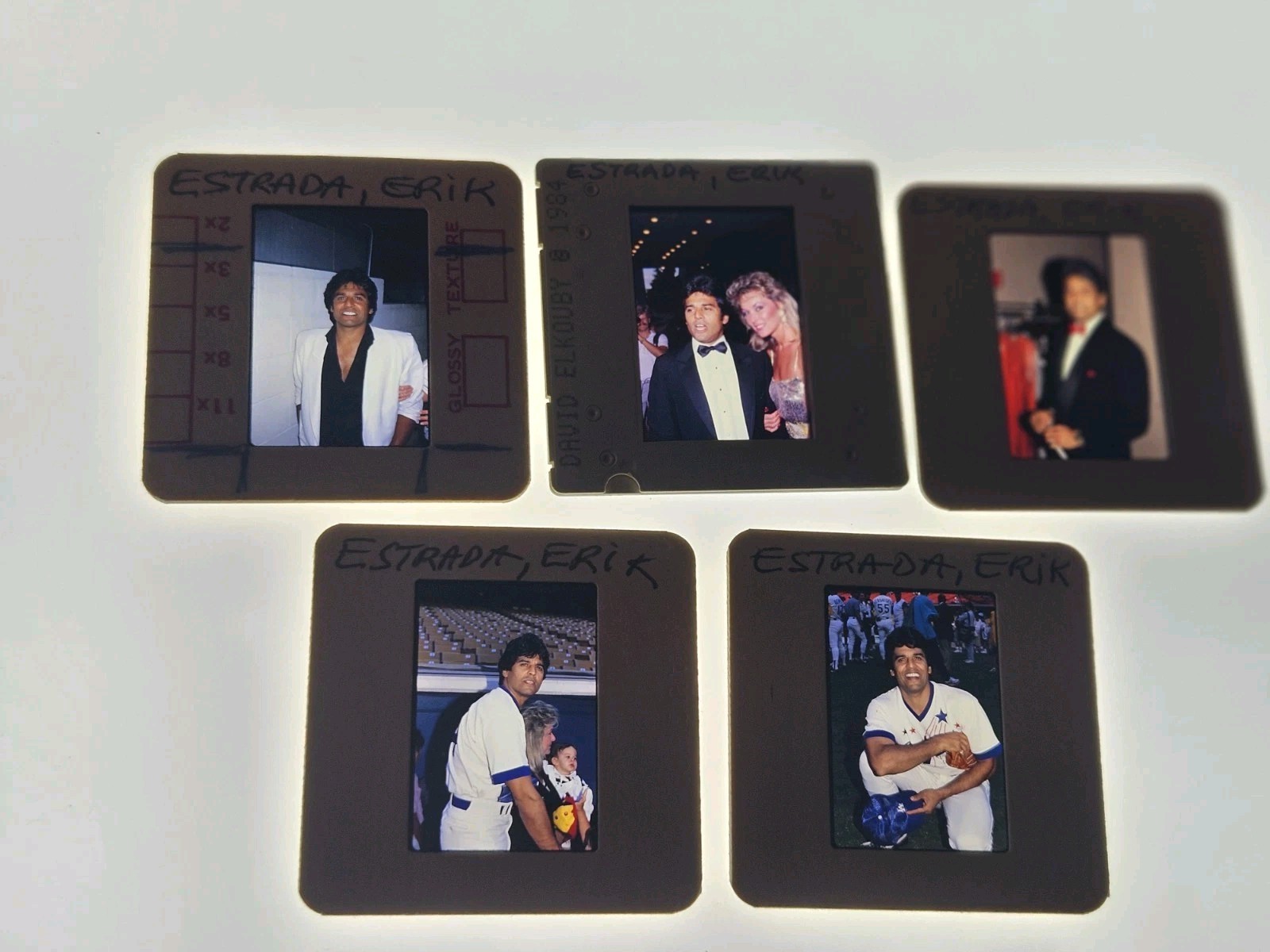ERIK ESTRADA ACTOR 5 PHOTO 35MM FILM SLIDES