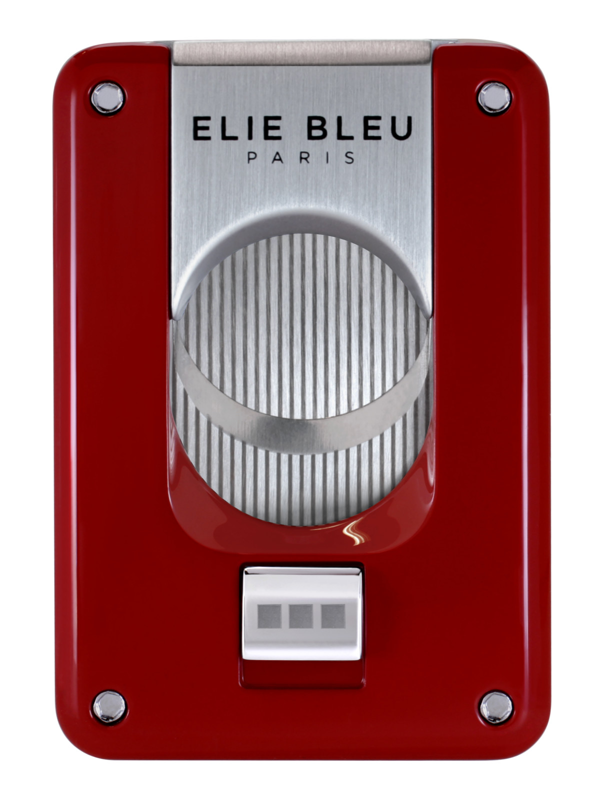 Elie Bleu Slide Button Cigar Cutter, Red Lacquer Finish, EBC4005, New In Box Elie Bleu Slide Button Cigar Cutter, Red Lacquer Finish, EBC4005, New In Box