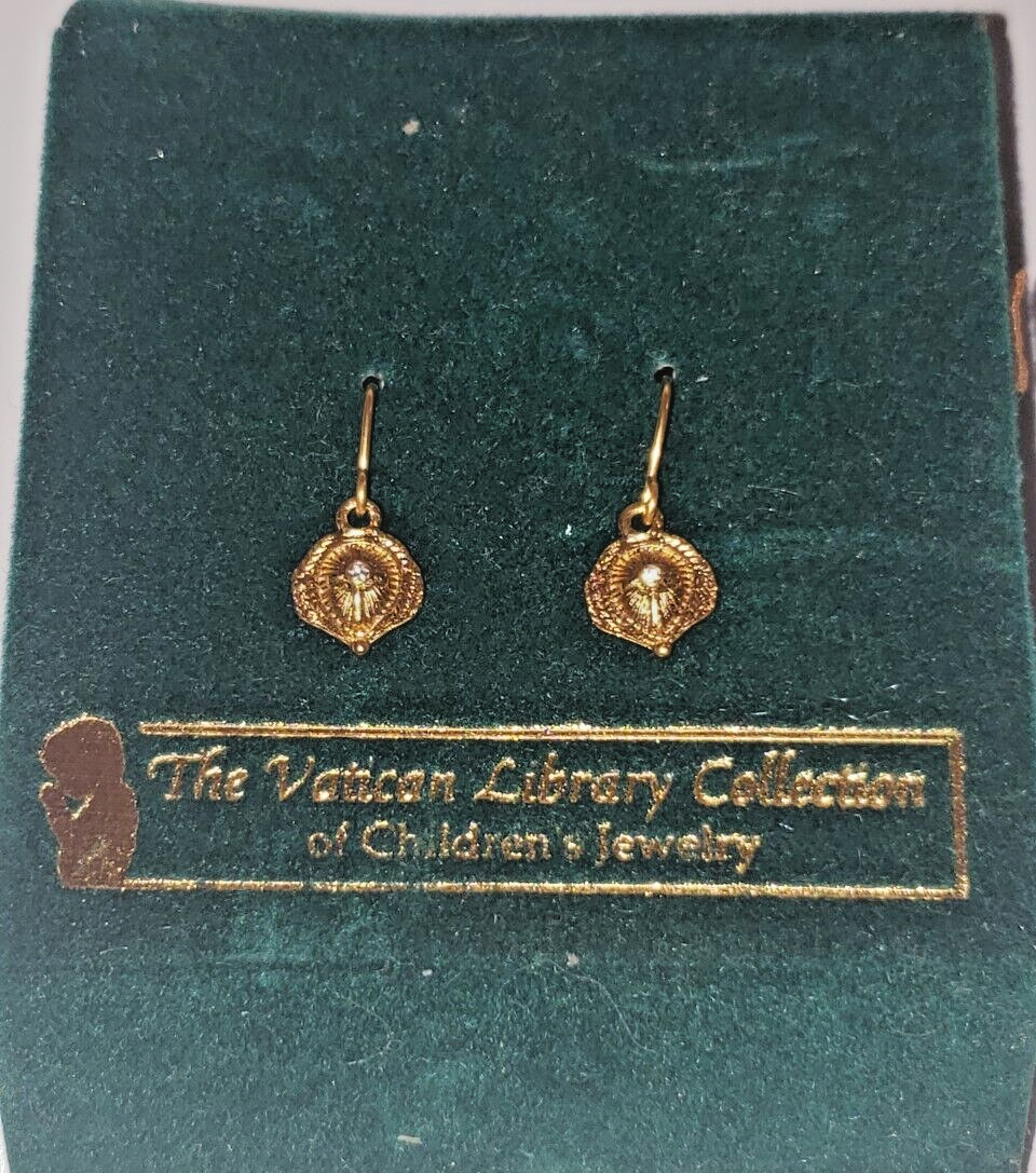 The Vatican Library collection of children's jewelry earrings Cross Dangle/Drop