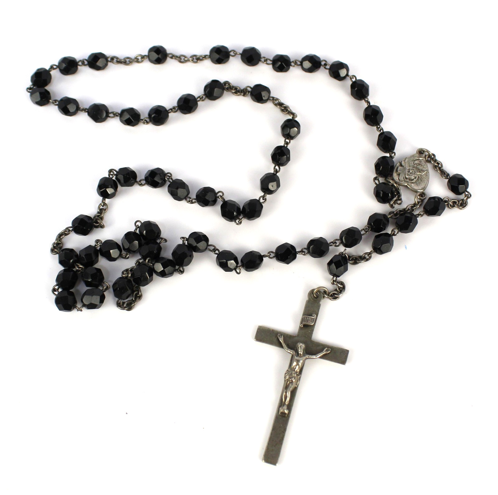Vintage LS Sterling Silver Rosary with Chain