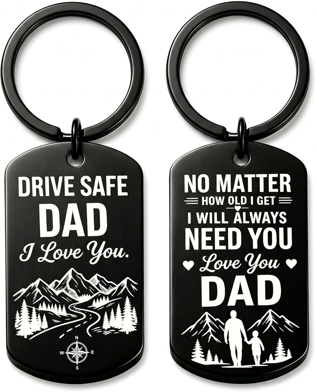 Fathers Valentines Day Gift For Him Dad Drive Safe Keychain Husband Boyfriend