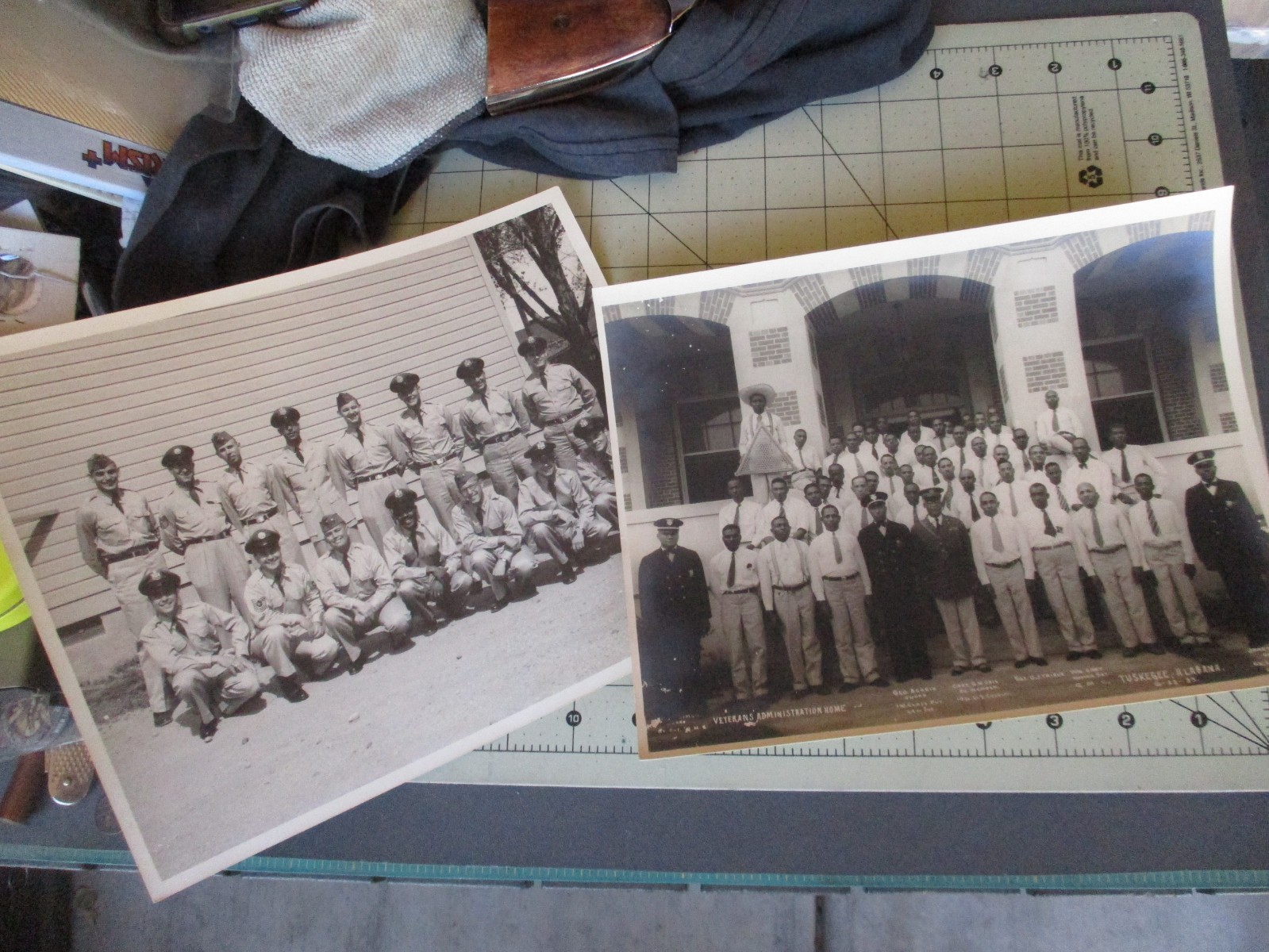 Vtg 1933 TUSKEGEE VETERANS HOME, Military Staff Photograph & USAF 50s