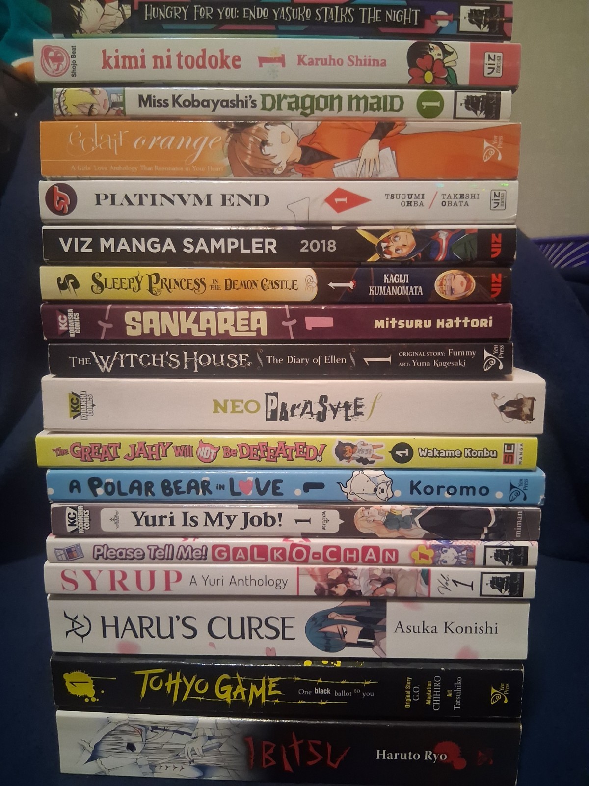 Manga Lot of 18 Volumes - Mixed Genres, Romance, Horror, Yuri, Comedy, Sci-Fi. 