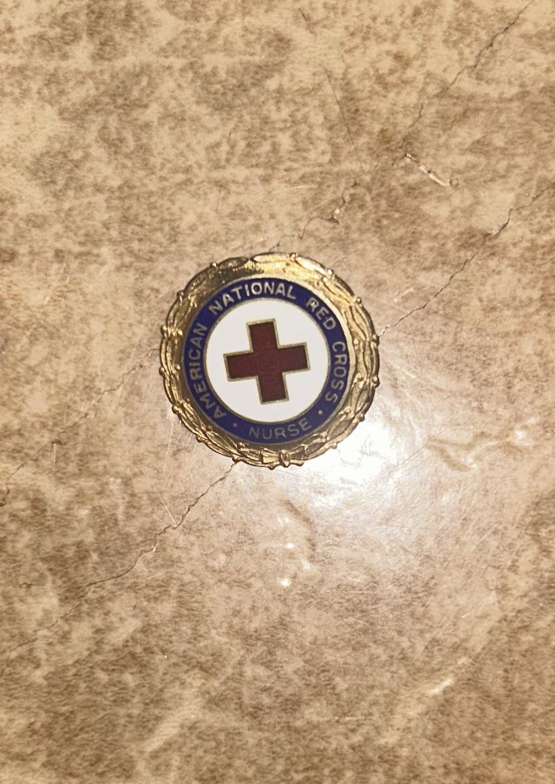 WW2 American National Red Cross Nurse Pin Numbered Robbins Company Hallmark Fine
