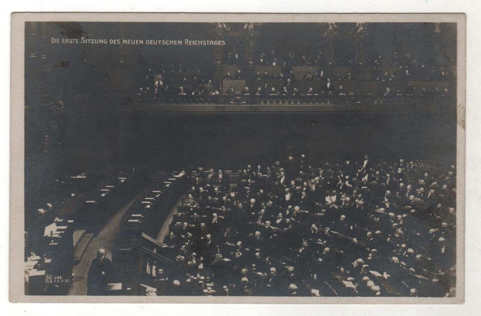 1900s Antique Postcard First meeting of the new German Reichstag Parliament Old