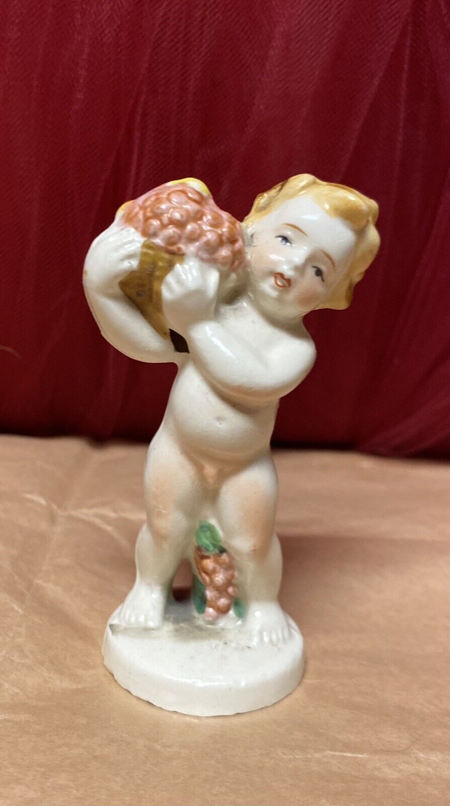 Vintage(anatomically correct) Male Child/Cherub Small Ceramic Figurine Japan