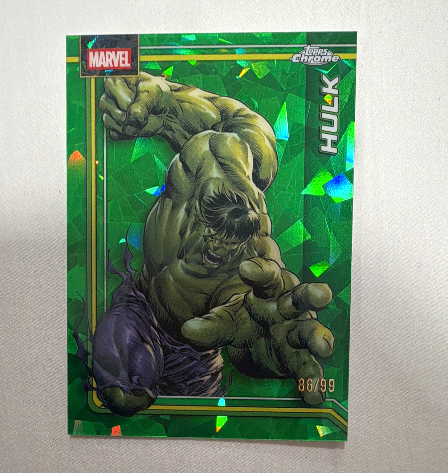 Topps 2026 Topps Chrome Sapphire Marvel Hulk #050 COLOR MATCH 86/99