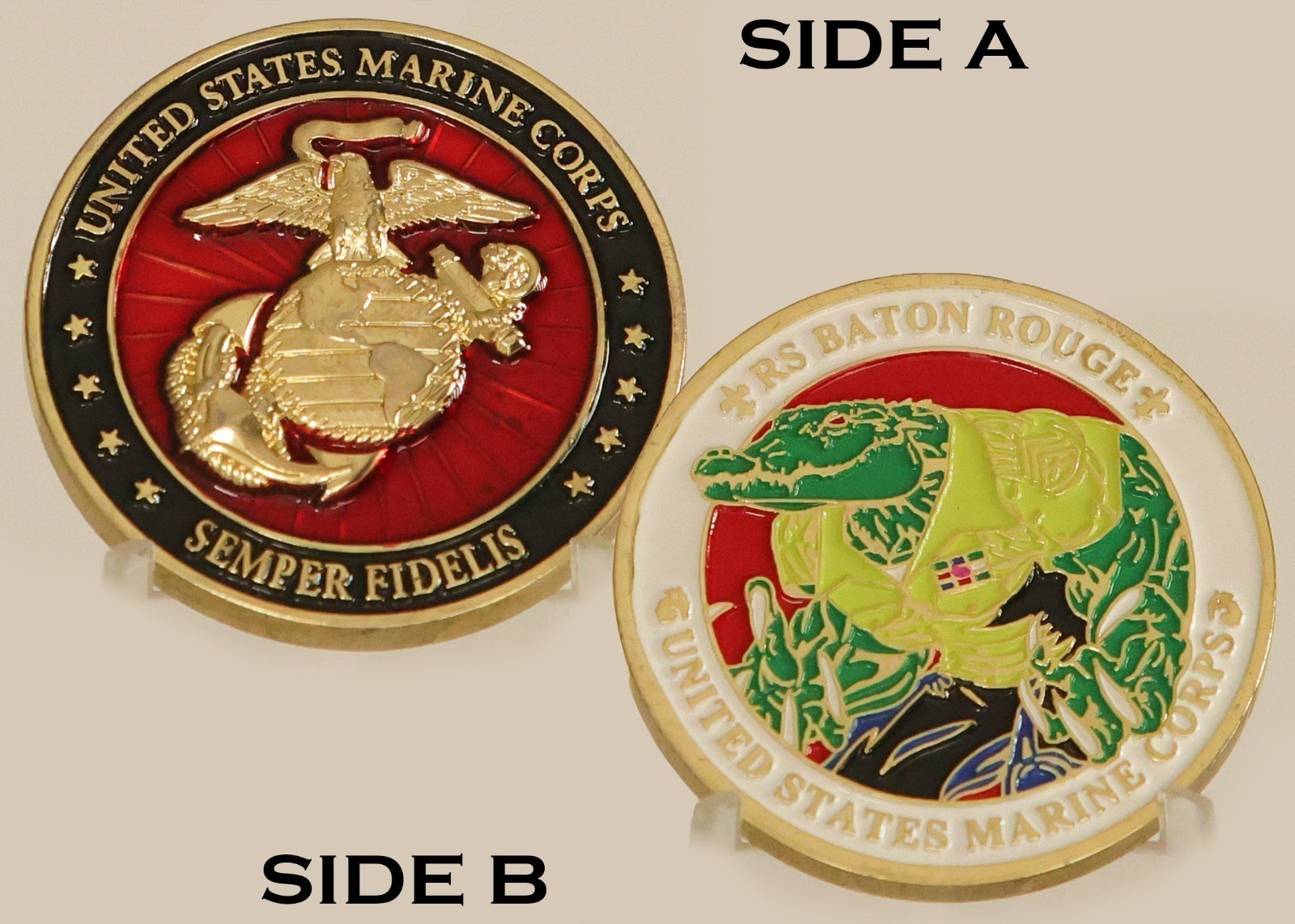 USMC RS Baton Rouge Semper Fidelis Challenge Coin  3#A