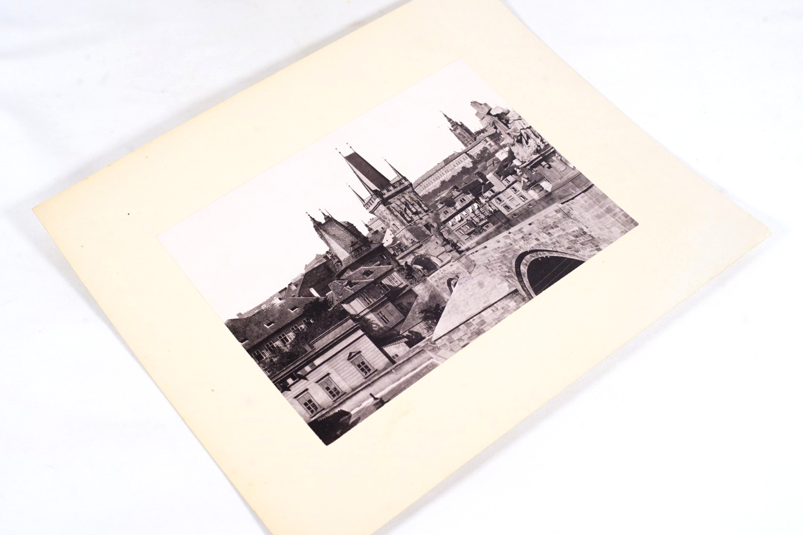 1890s Charles Bridge Prague Albumen Photo 12x10