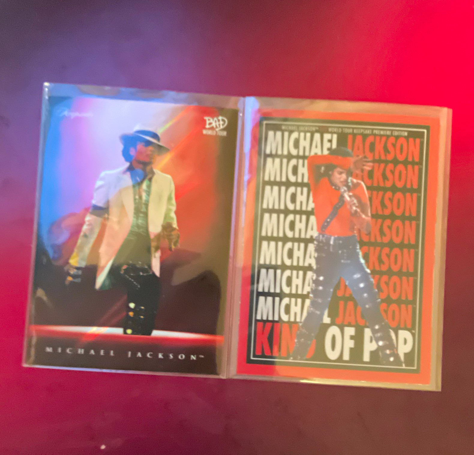 /87 Duo Michael Jackson Bad World Tour 1987 Trading Cards Lot of 2 #55 #186