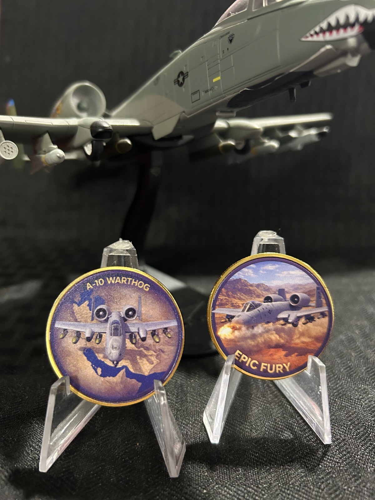 Operation Epic Fury, Limited Edition Challenge Coins Set F-16 F-15 F-18 B2 F35