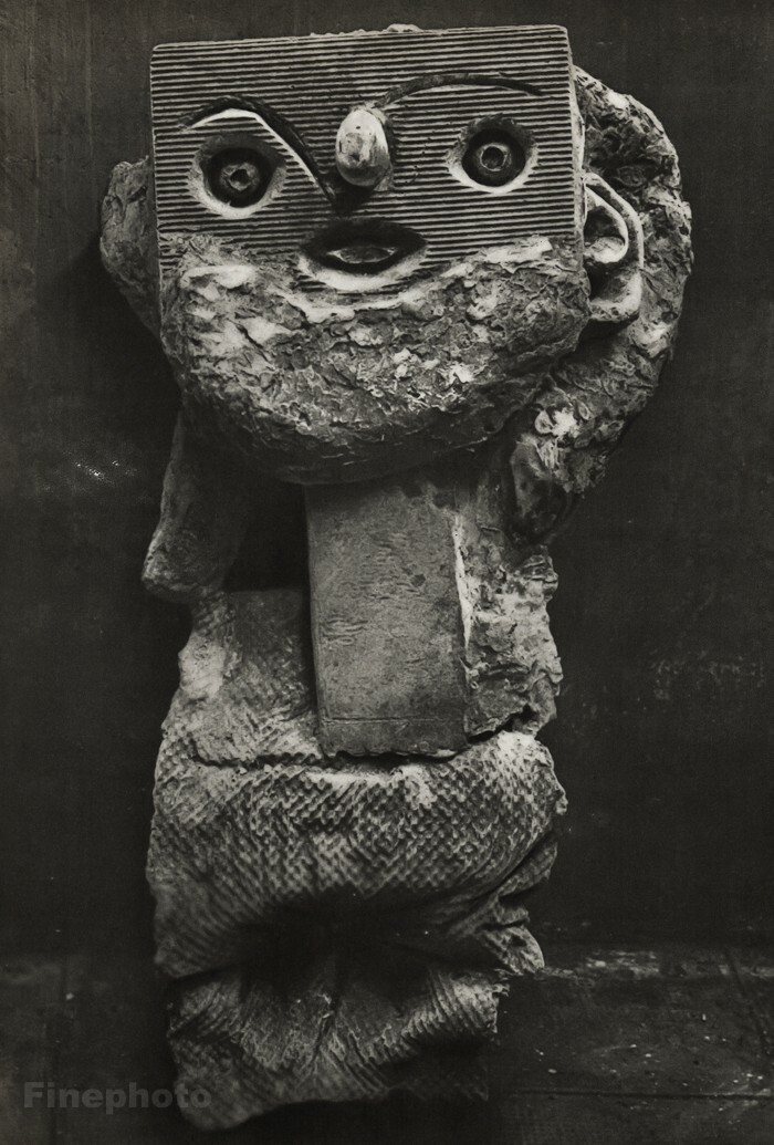 1949 Brassai Original Photo Gravure Of Picasso 1943 Concrete Sculpture Art 12x16