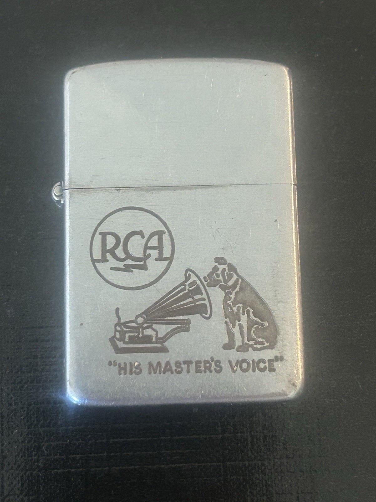 RARE  1954 Zippo RCA Victor - His Master's Voice -  Nipper Dog Etched Lighter