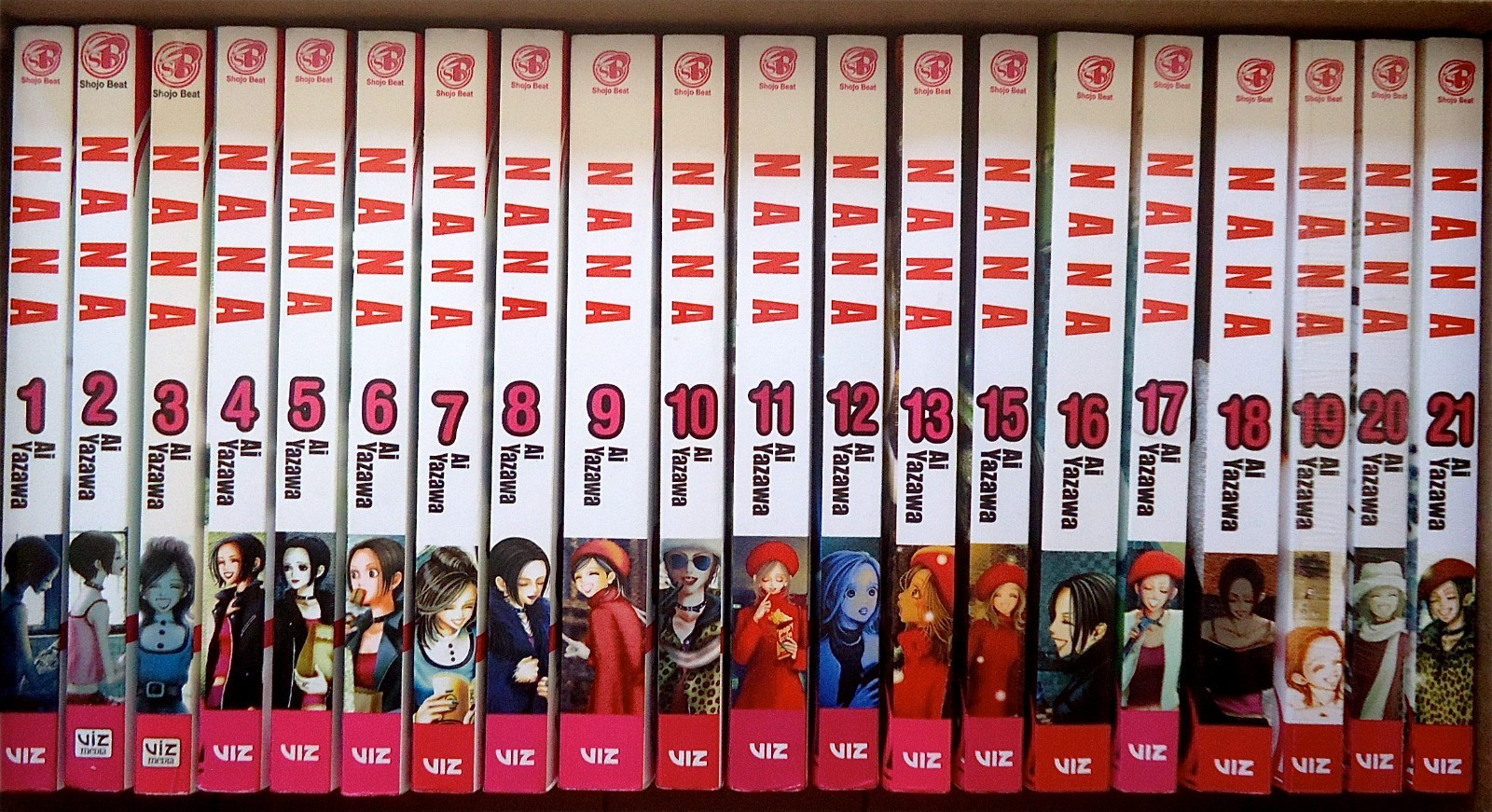 NANA by Ai Yazawa, English Manga Vols 1-13 & 15-21 VG+ (Vols 19&20 New) FreeShpg