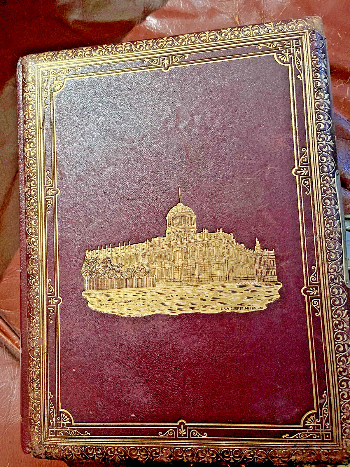 RARE AUSTRALIAN MELB LAW COURTS EDWARDIAN PHOTOGRAGH ALBUM C1895-1910 87 APPROX